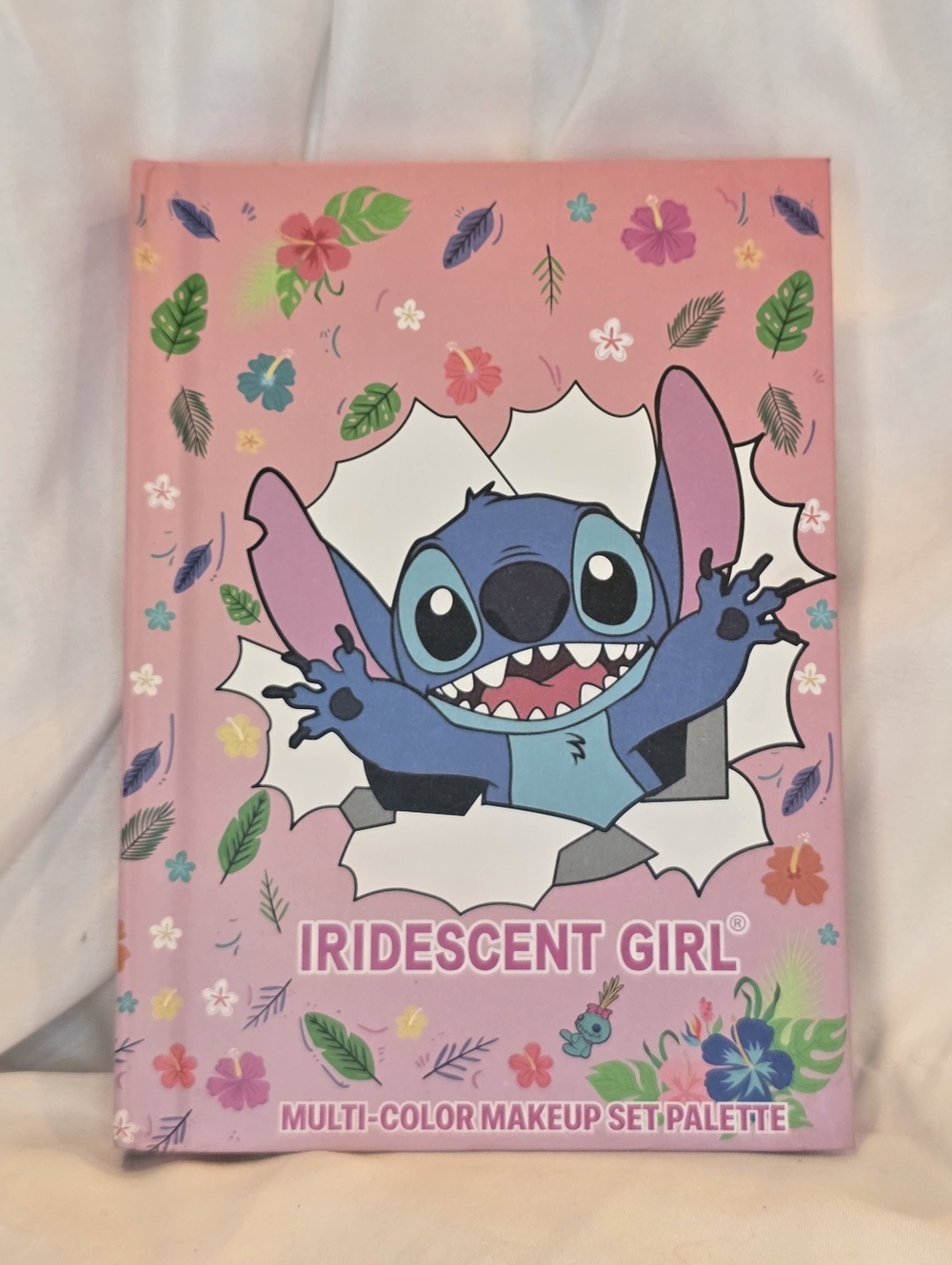 Iridescent Girl Multi-Color Makeup Palette - Pink with Blue Stitch Character